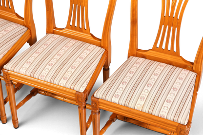 4x Traumhafte Stühle im Gustavianischem Stil Englisch Küchenstühle Antik Stil Esszimmer Stuhl Set