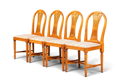 4x Traumhafte Stühle im Gustavianischem Stil Englisch Küchenstühle Antik Stil Esszimmer Stuhl Set