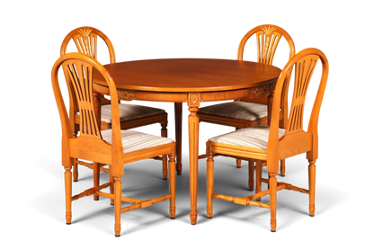 4x Traumhafte Stühle im Gustavianischem Stil Englisch Küchenstühle Antik Stil Esszimmer Stuhl Set