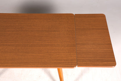 F964 Finish Wunderschöner Mid Century Küchentisch Vintage Tisch ausziehbar und höhenverstellbar
