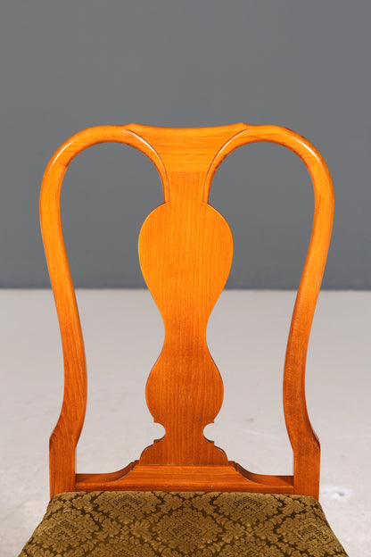 4x Wunderschöne Chippendale Stühle Barock Stil Stuhlset Polsterstuhl Set Küchenstühle Esszimmer Stühle