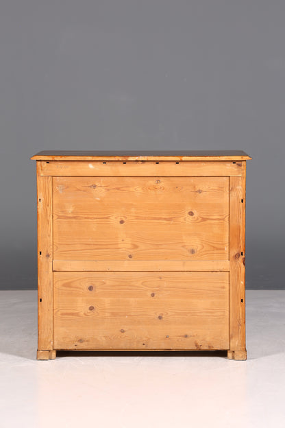 F970 Finish cm Stilvolle Louis Philippe Kommode Nussbaum Gründerzeit Schubladenkommode um 1890