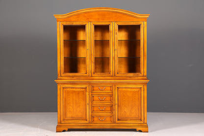 Traumhafte Original Selva Vitrine Kirschholz Buffet Bibliothek Antik Stil Schrank Geschirrschrank Italienische Möbel