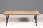 Wunderschöner Couchtisch mit Marmorplatte Tisch mit Hairpin Legs Ablagetisch