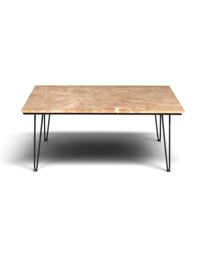 Wunderschöner XXL Couchtisch mit Marmorplatte Tisch mit Hairpin Legs Ablagetisch