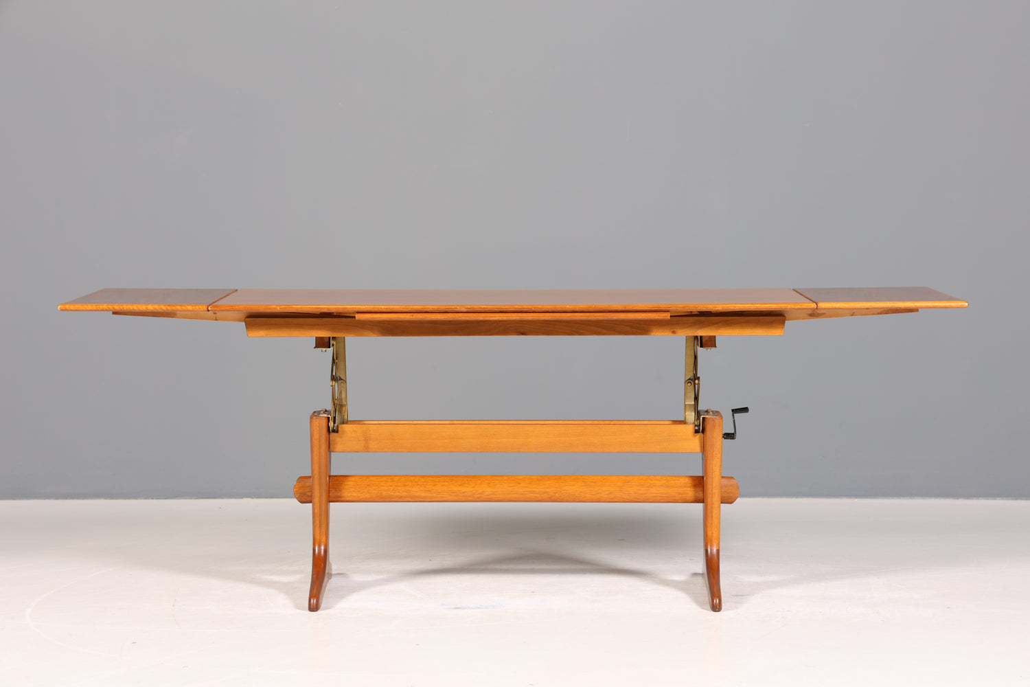 Wunderschöner Mid Century Couchtisch Teak Danish Retro Ablagetisch ausziehbarer höhenverstellbar Vintage Coffee Table 70er Jahre Wohnzimmertisch