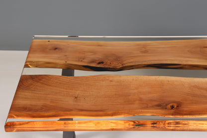 Wunderschöner Epoxidharz Tisch 200-90cm Nussbaum Esszimmer Tisch River Table Küchentisch