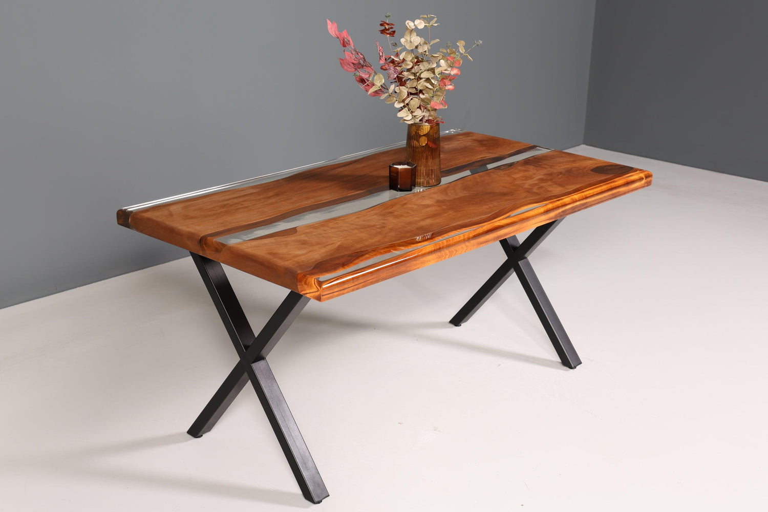 Traumhafter Epoxidharz Tisch 160-90cm Nussbaum Esszimmer Tisch Epoxy Küchentisch