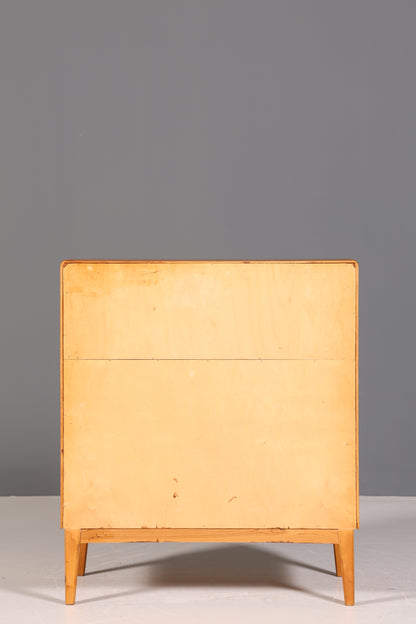 Schlichter Mid Century Rollladen Sekretär echt Holz Büro Schrank Vintage Schreibkommode