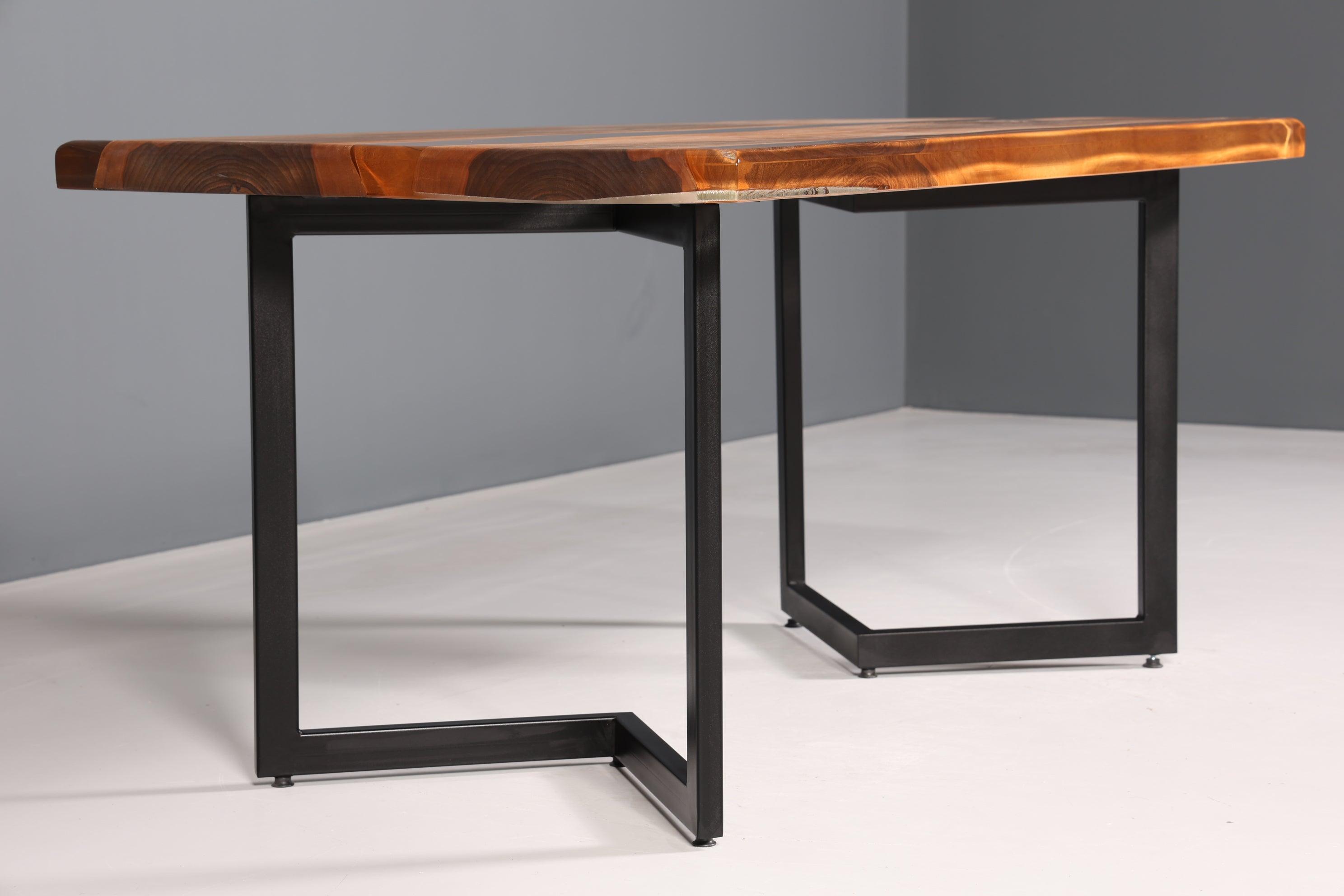 Beeindruckender Epoxidharz Tisch 160-90cm Nussbaum Esszimmer Tisch Epoxy Esstisch Küchentisch