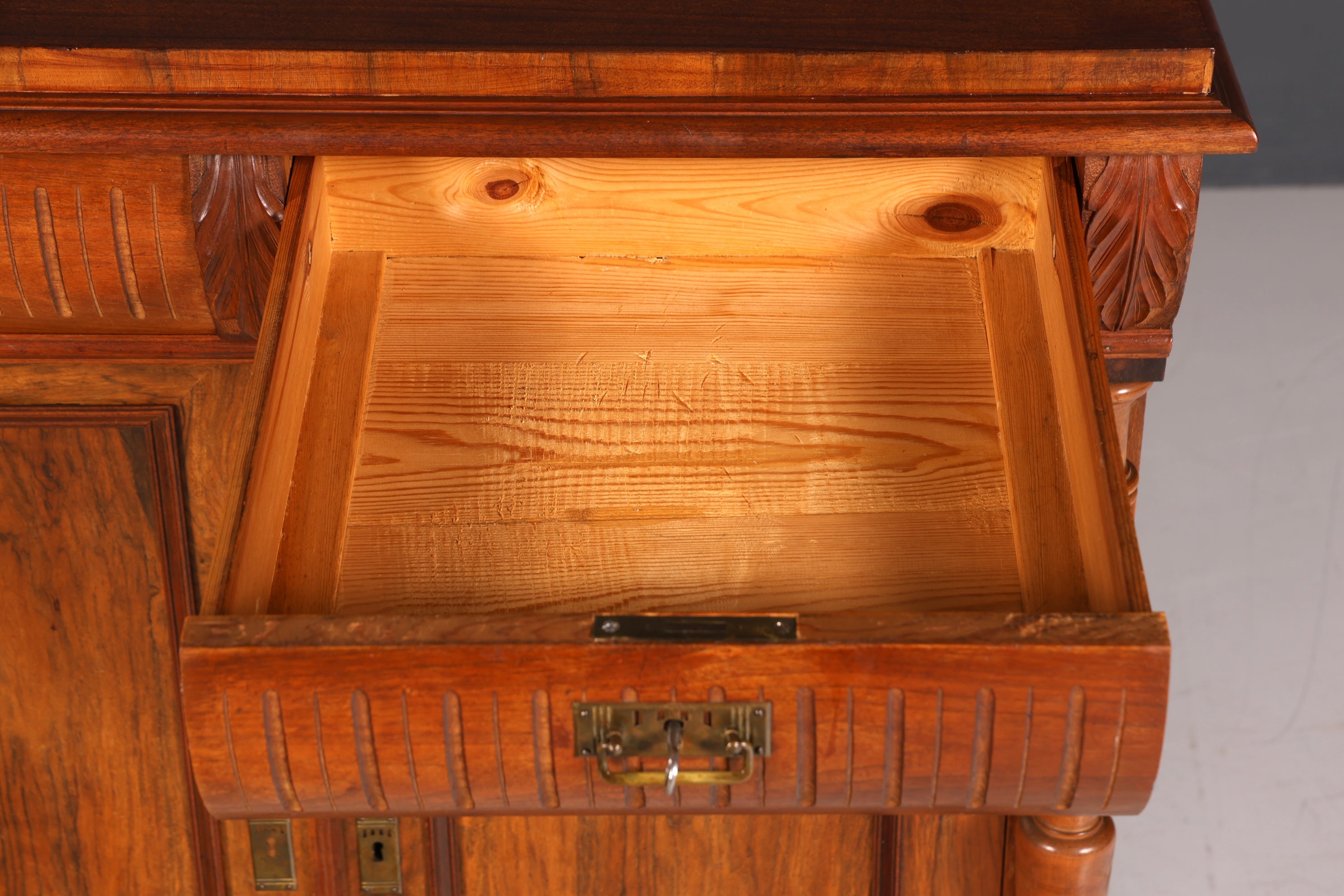 Traumhafter Gründerzeit Schrank Louis Philippe Vertiko Antik Highboard Kommode