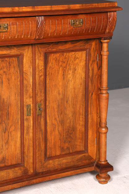 Traumhafter Gründerzeit Schrank Louis Philippe Vertiko Antik Highboard Kommode