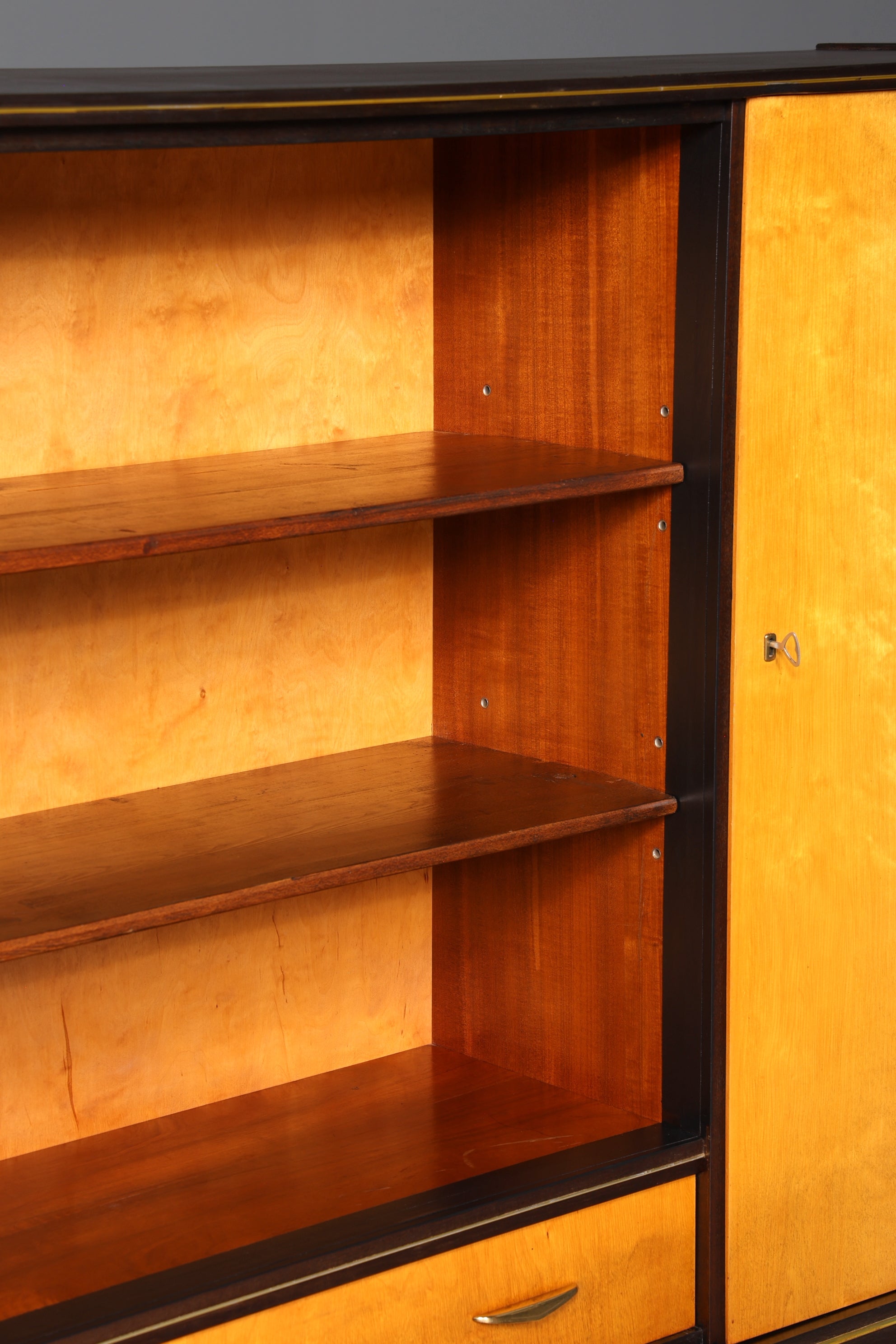 Wunderschöner Mid Century Schrank 60er Jahre Bücherregal Aktenschrank Rockabilly Wäscheschrank Regal Highboard