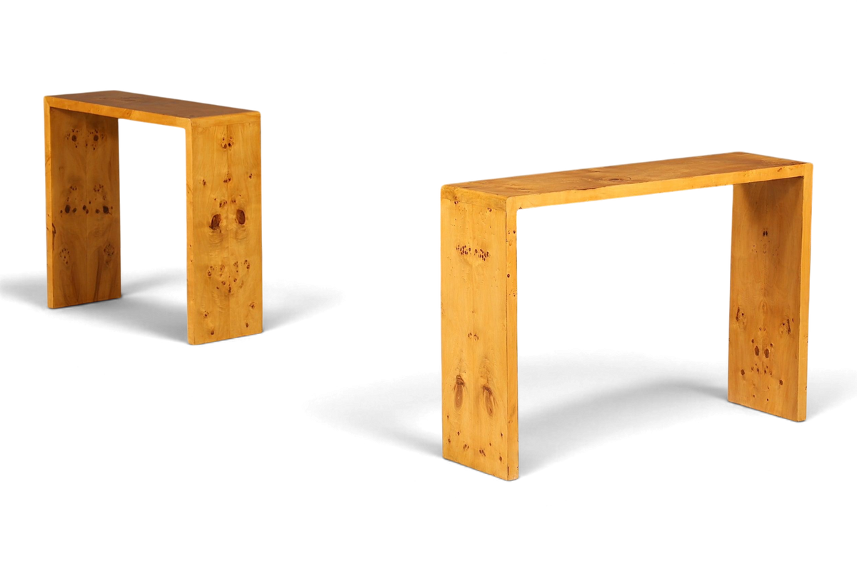 Schlichte Art Deco Stil Wandkonsole Flur Ablagetisch Birke Konsole