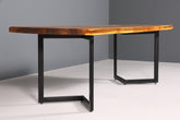 Beeindruckender Nussbaum Tisch 220cm-90cm Esszimmer Tisch Baumkanten Platte massiv Holz Küchentisch