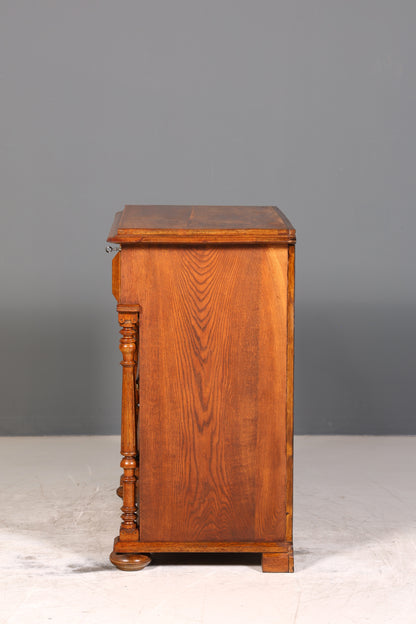 Wunderschöne Gründerzeit Kommode Louis Philippe echt Holz Eiche Schubladen Kommode Sideboard um 1880