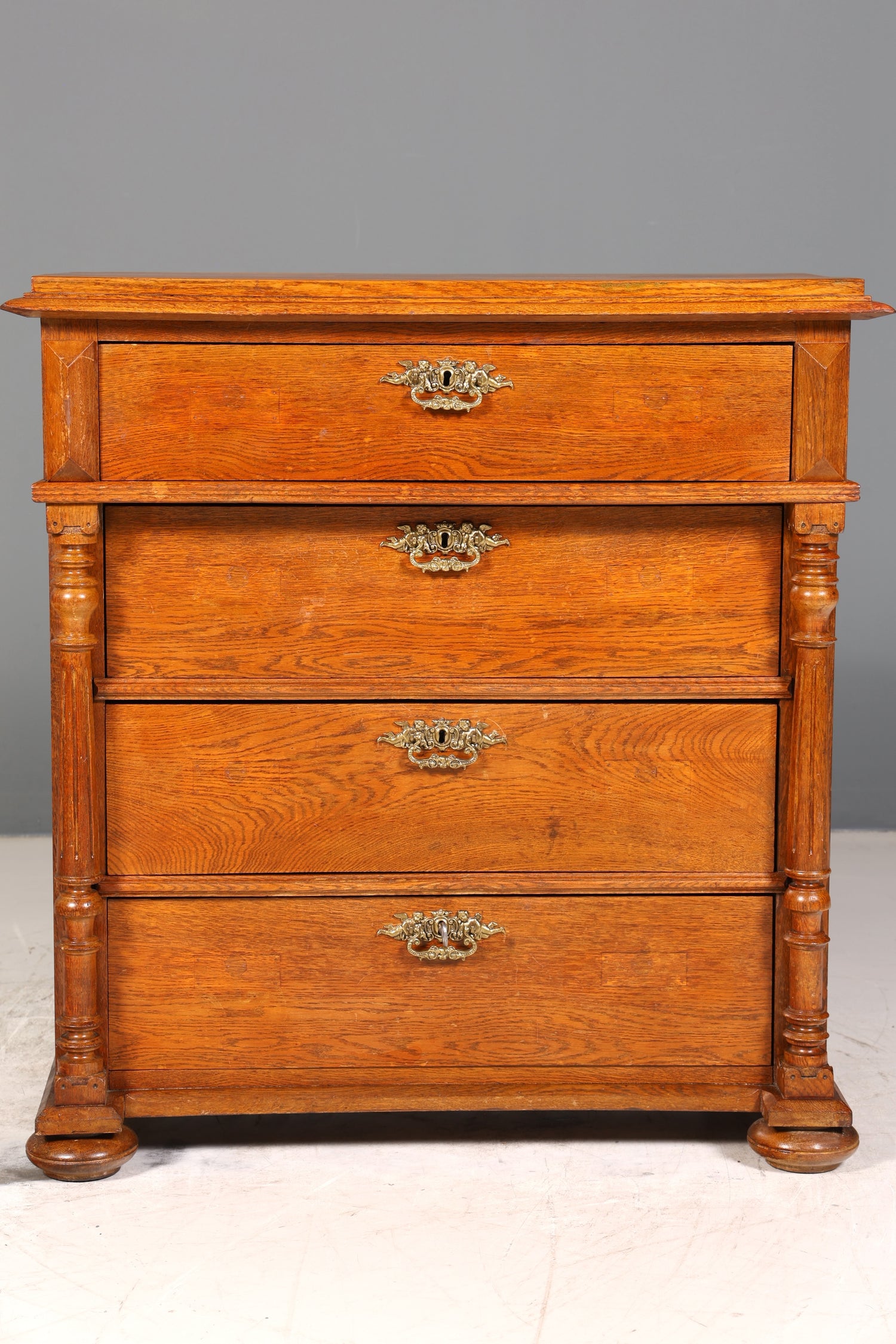 Wunderschöne Gründerzeit Kommode Louis Philippe echt Holz Eiche Schubladen Kommode Sideboard um 1880