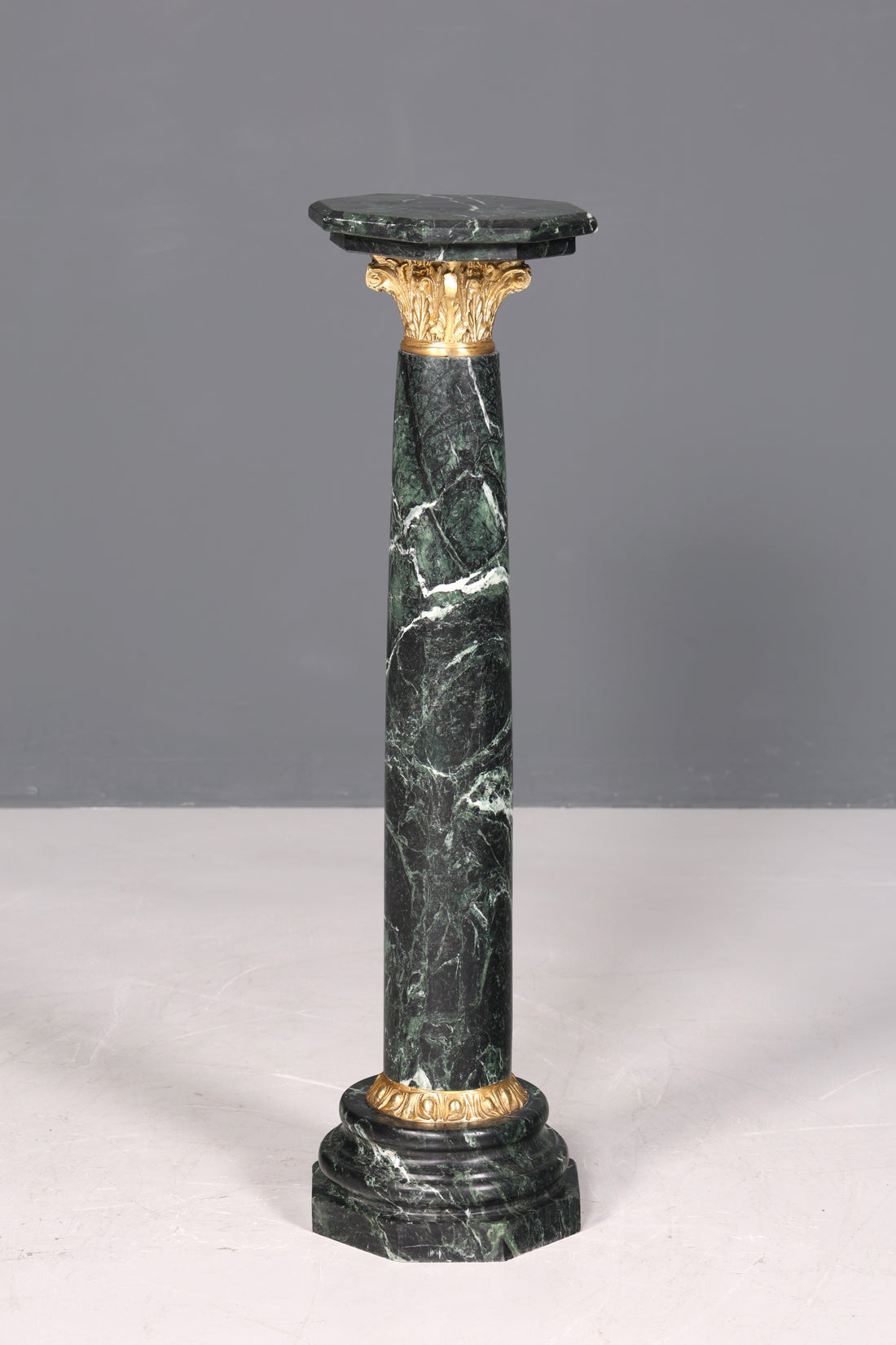 Beautiful Baroque style column, Louis XV marble flower column, natural stone base and shelf