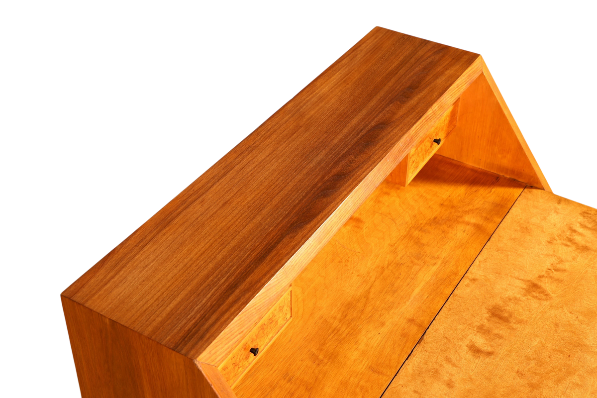 G677 Finish cm Schlichter Mid Century Sekretär Vintage Schreibmöbel echt Holz Kommode Office Secretary (Kopie)