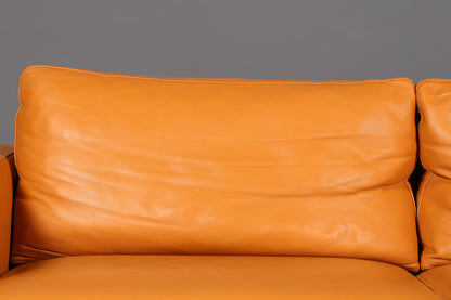 Wunderschönes Ledersofa der Marke Giulio Marelli Cognac Echtleder Couch 2- bis 3-Sitzer Designer Sofa Wohnzimmer