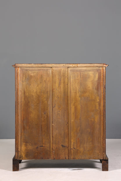Edle Louis Philippe Kommode um 1880 Biedermeier Antik Mahagoni Sideboard Schubladen Kommode