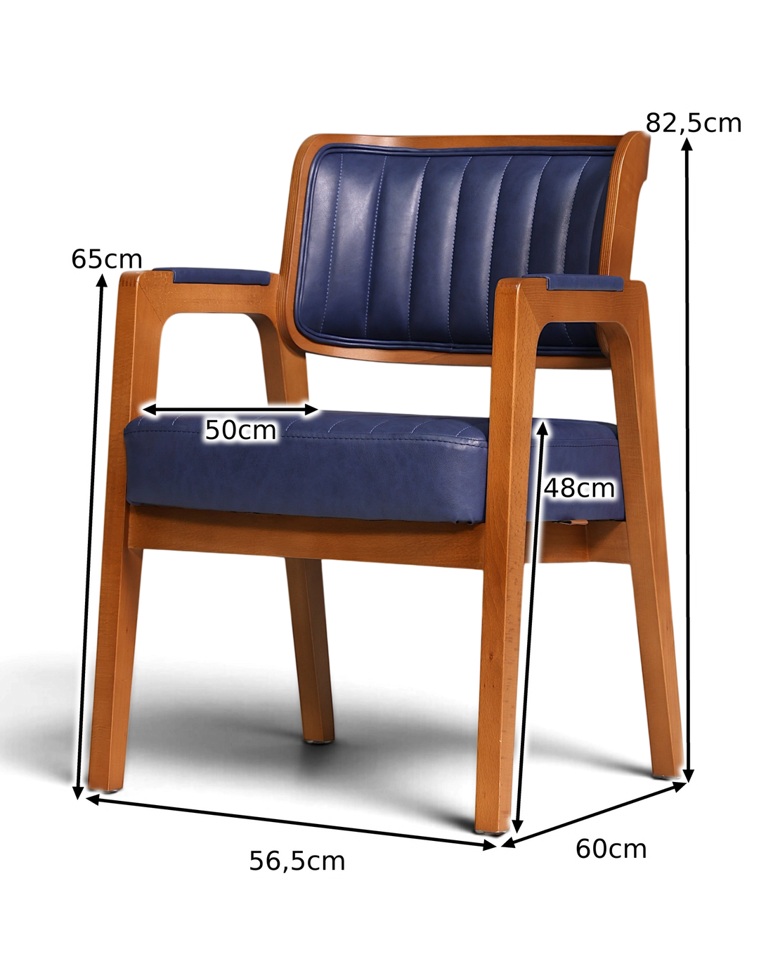 Noble armchair "Lima" dining room chair with wickerwork in blue upholstered chair armchair secretary chair