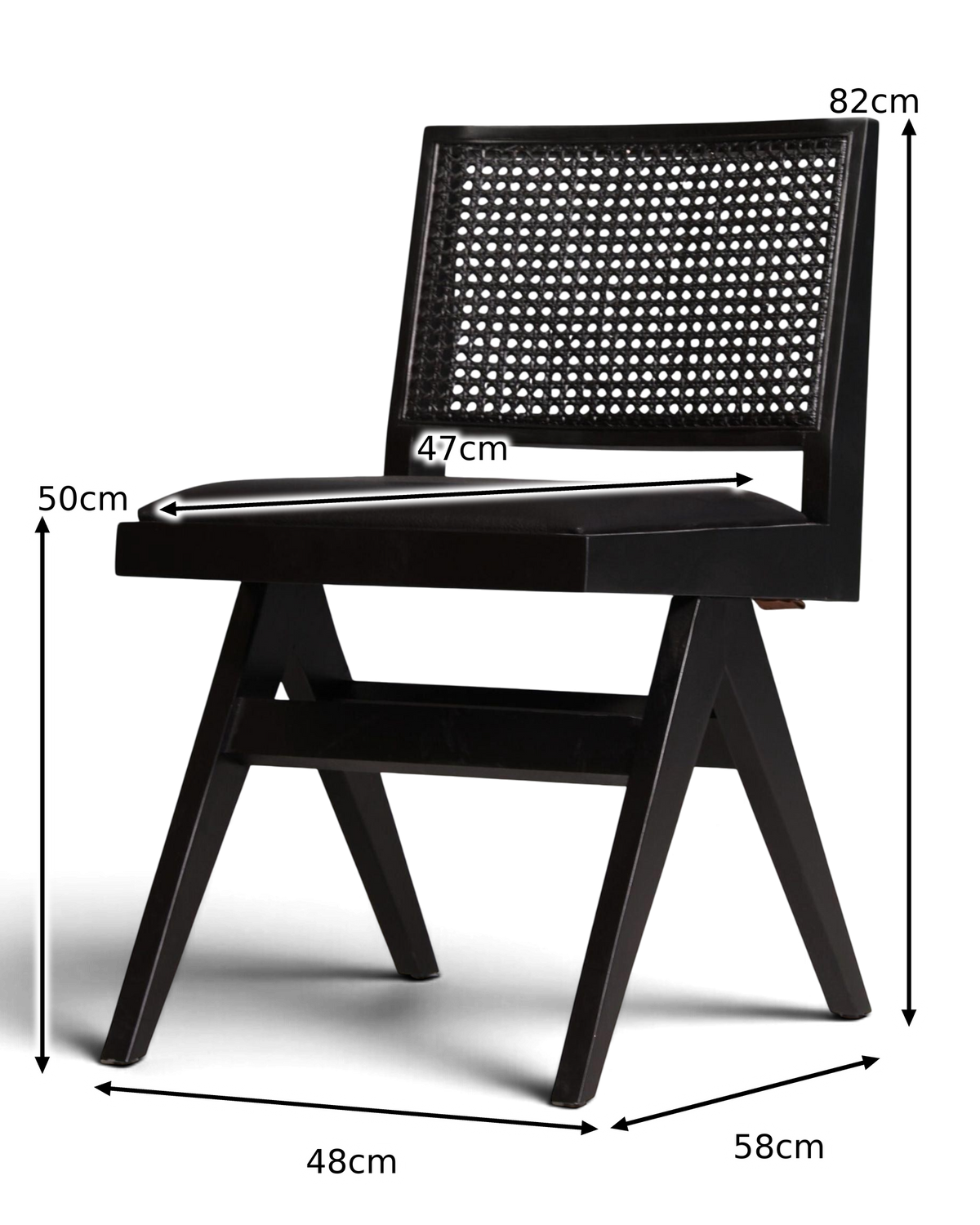 Very classy wicker chair "Vienna Black" black Bauhaus relax lounge chair kitchen chair secretary chair 