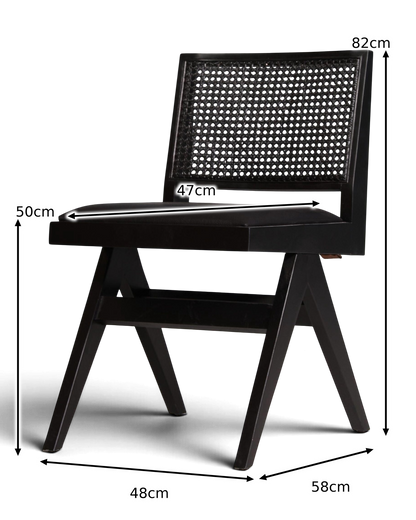 Very classy wicker chair "Vienna Black" black Bauhaus relax lounge chair kitchen chair secretary chair 
