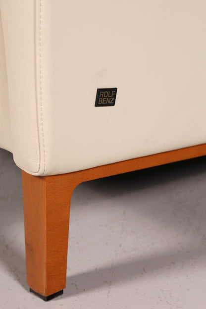 Wunderschöner Original Rolf Benz Sessel Modell 3300 Creme Echtleder Ledersessel Designer Loungesessel