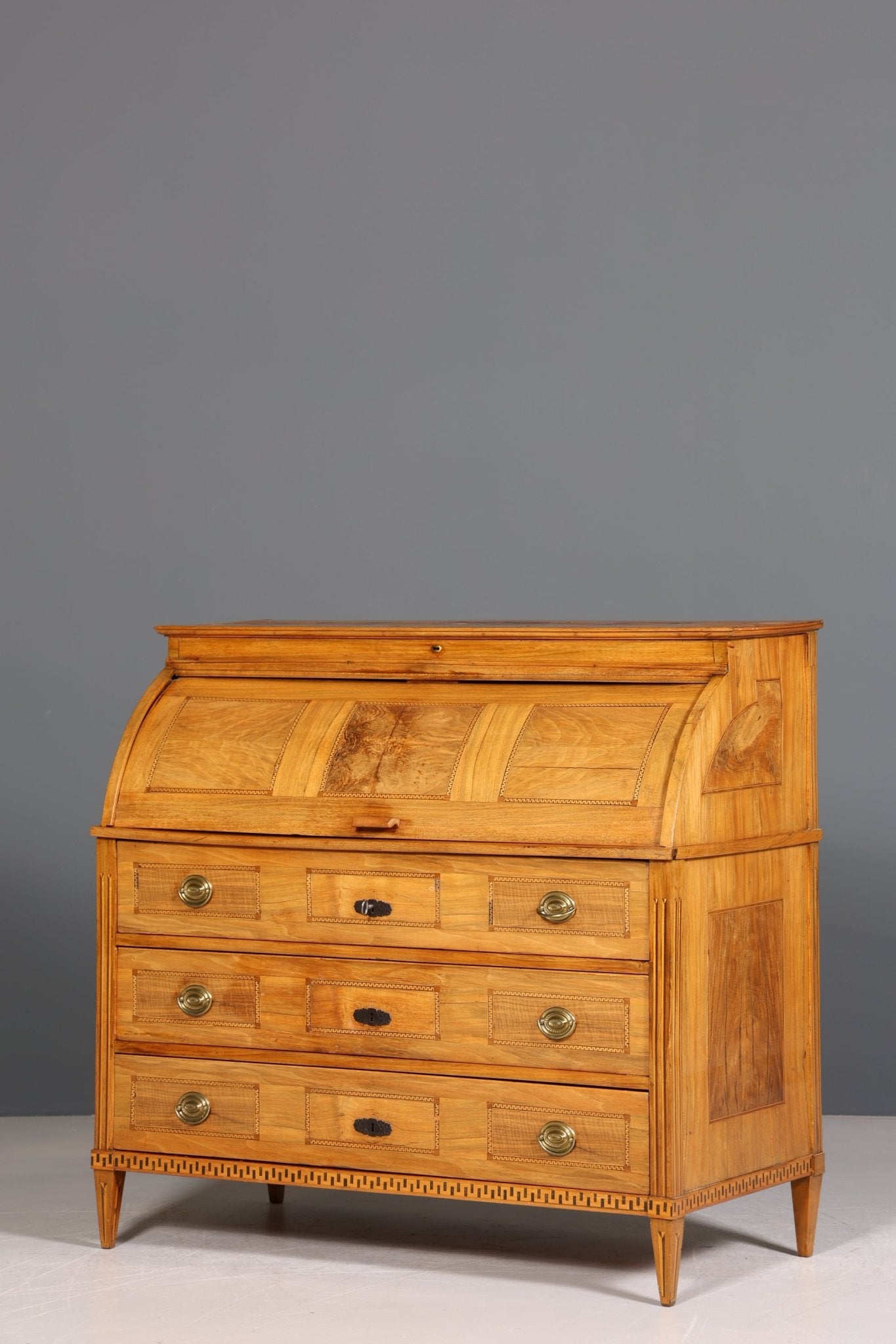 Beeindruckender Biedermeier Sekretär Louis Seize Kommode um 1810 Schreibkommode Büroschrank