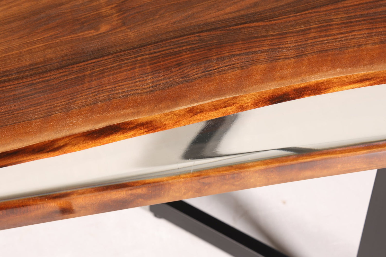 Edler Epoxidharz Tisch 220-90 cm Epoxy Nussbaum massiv Holz Esszimmer Tisch