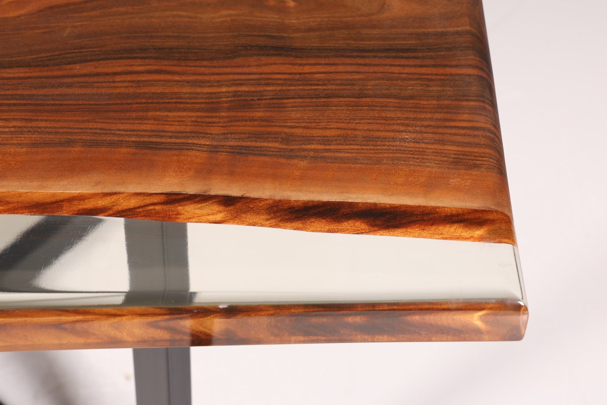 Edler Epoxidharz Tisch 220-90 cm Epoxy Nussbaum massiv Holz Esszimmer Tisch