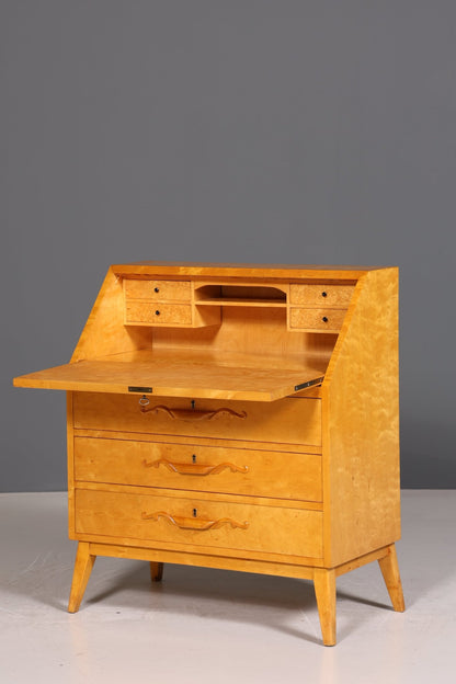 Edler Sekretär um 1930 Büro Kommode Kirschholz Sekretär Schreibtisch Kommode