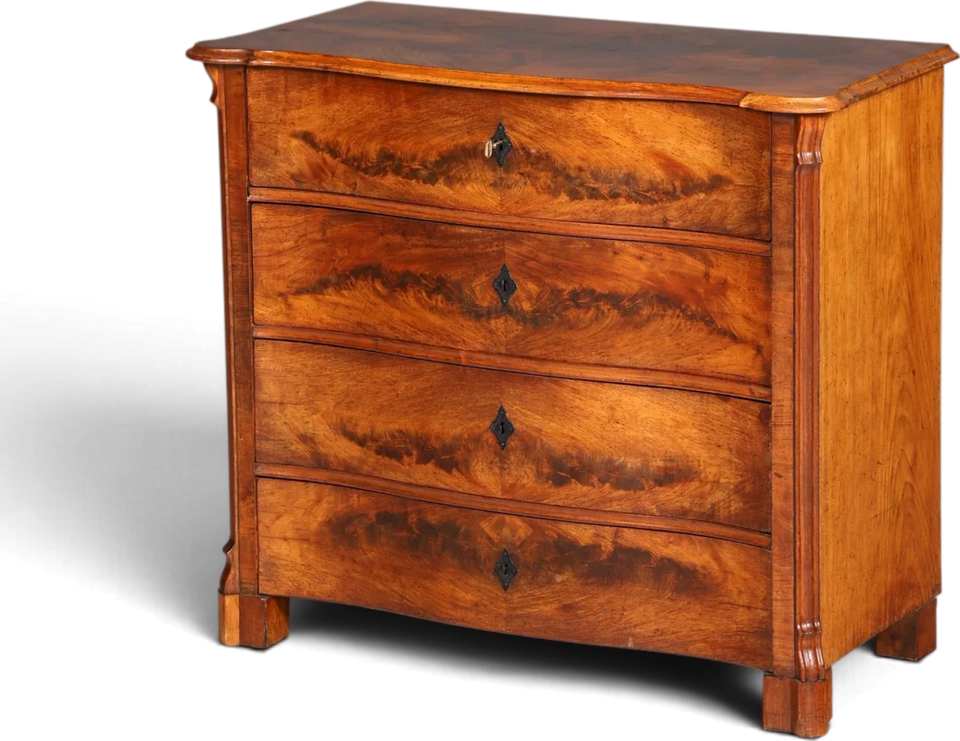 Louis Philippe walnut chest of drawers