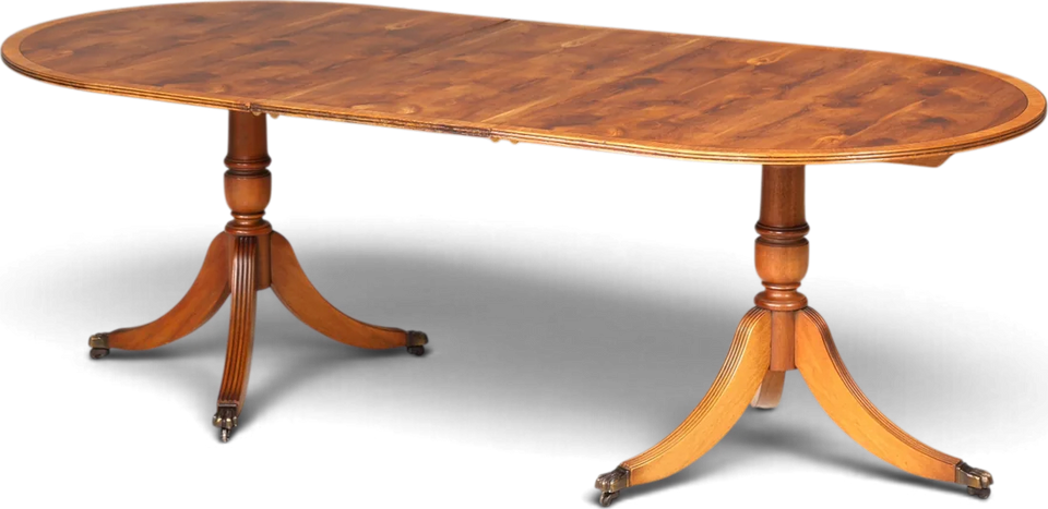 Extendable dining table, Regency style, 60s