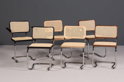 Korbgeflecht Freischwinger Armlehnstuhl &amp;quot;Milano&amp;quot; Made in Italy Braun Küchenstuhl Wippstuhl