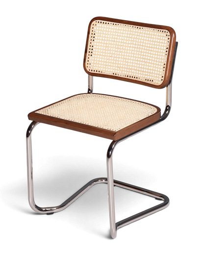 Korbgeflecht Freischwinger Stuhl &amp;quot;Milano&amp;quot; Made in Italy Braun Küchenstuhl Wippstuhl Wiener Geflecht