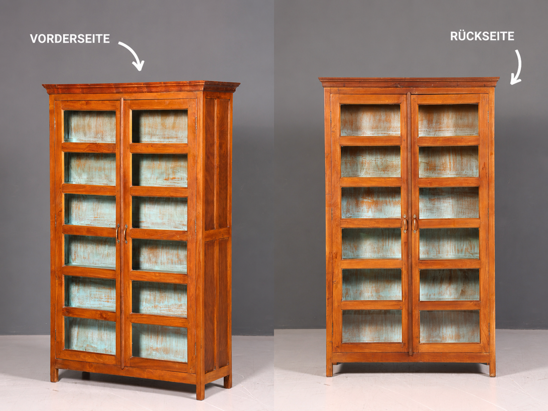 Beautiful Display Cabinet in Colonial Style Cabinet Bookshelf Country Style English China Cabinet Glass Display Cabinet Real Wood Vintage