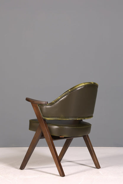 Luxuriöser &quot;Manchester Green&quot; Stuhl Esszimmerstuhl Lounge Stuhl im Chesterfield Design Bürostuhl