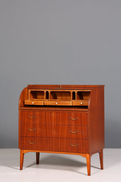 Mid Century Rollladen Sekretär von Bröderna Gustafssons Träindustri "Made in Sweden" Büro Schrank Schreibkommode 60s Schreibmöbel