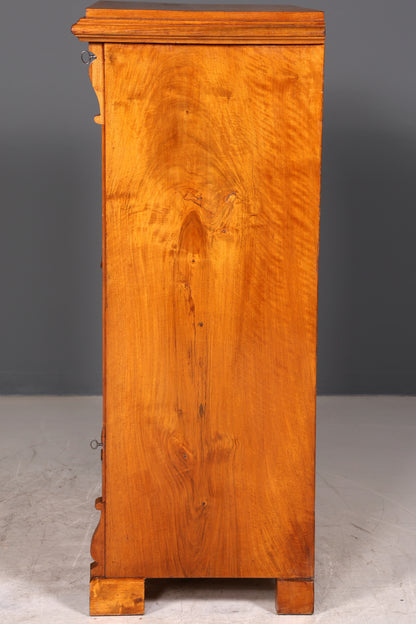 Stilvoller Biedermeier Sekretär Vertiko Louis Philippe  Kommode Schubladenkommode