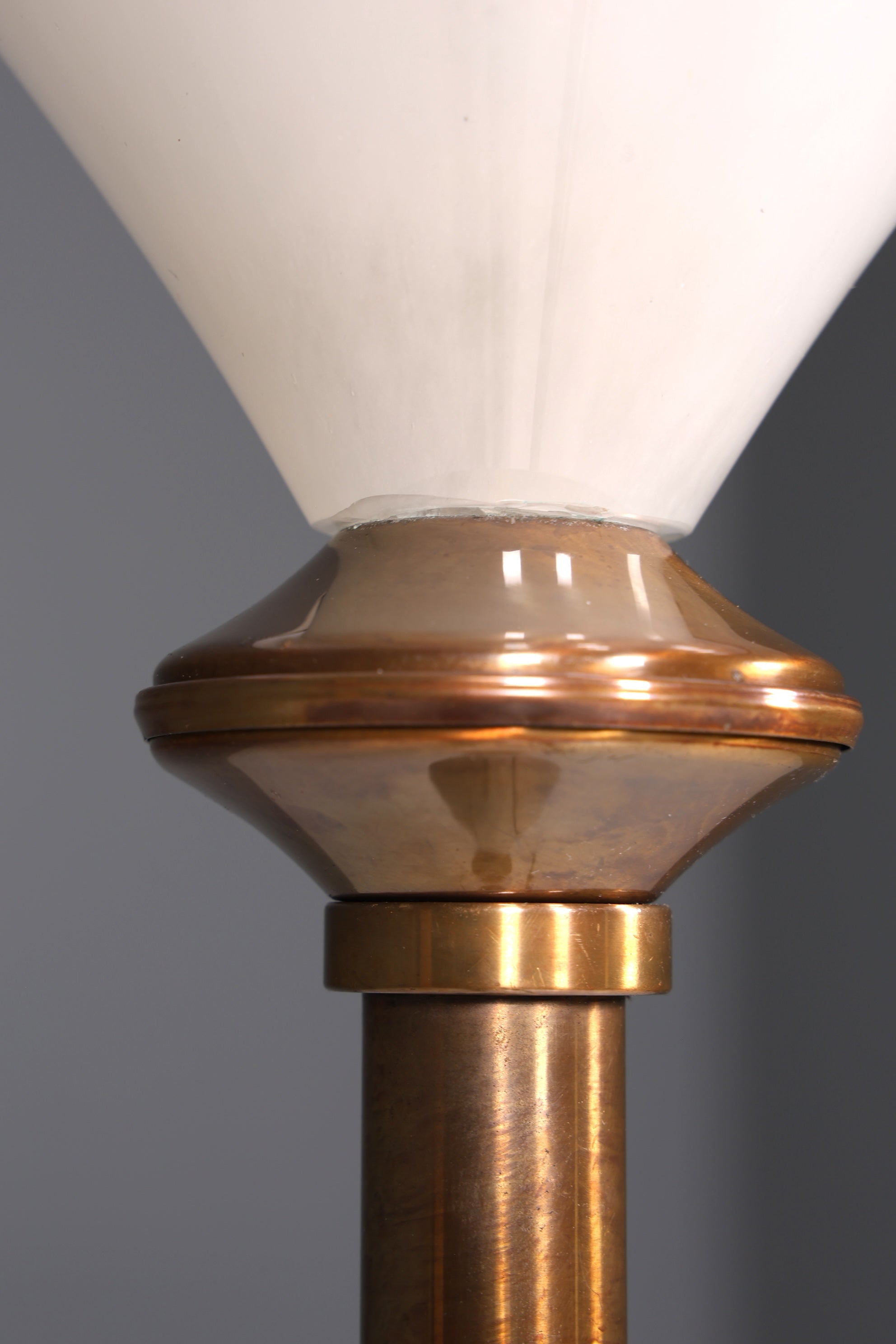 Beautiful Italian floor lamp by Barovier &amp;amp; Toso, Murano glass lampshade, uplighter, floor lamp, 2 of 2