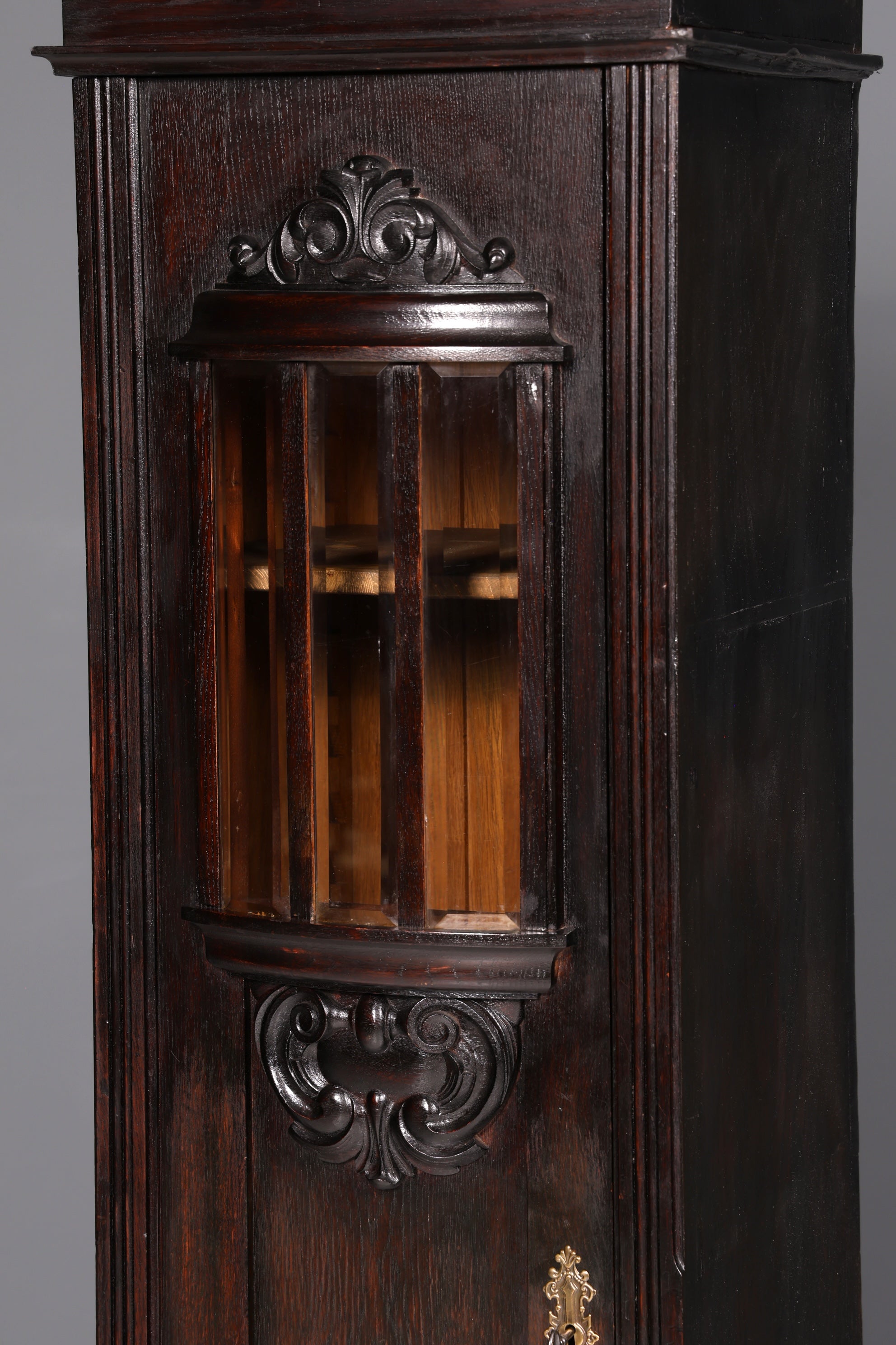 Prachtvolle Jugendstil Vitrine Antiker Bücherschrank Geschirrschrank Glasvitrine Schrank Antik 1 von 2