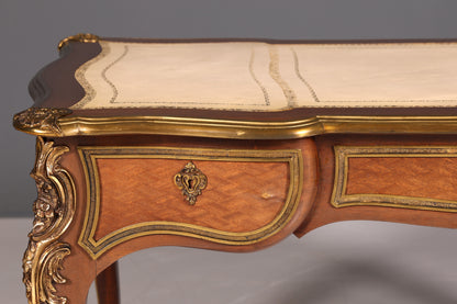 G078 Finish - Louis XV Barock Schreibtisch usw. Messing Zarge, Preis muss ich noch recherchieren