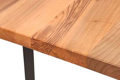 Traumhafter Nussbaum Tisch 260cm-95cm Esszimmer Tisch Baumkanten Platte Massiv Holz Küchentisch