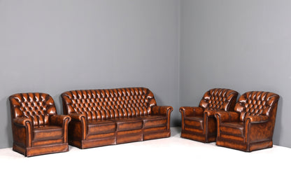 Wunderschönes Original Chesterfield Sofa 3- Sitzer echt Leder Couch Englisch