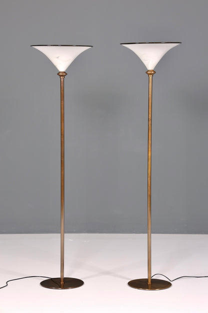 Beautiful Italian floor lamp by Barovier &amp;amp; Toso, Murano glass lampshade, uplighter, floor lamp, 2 of 2