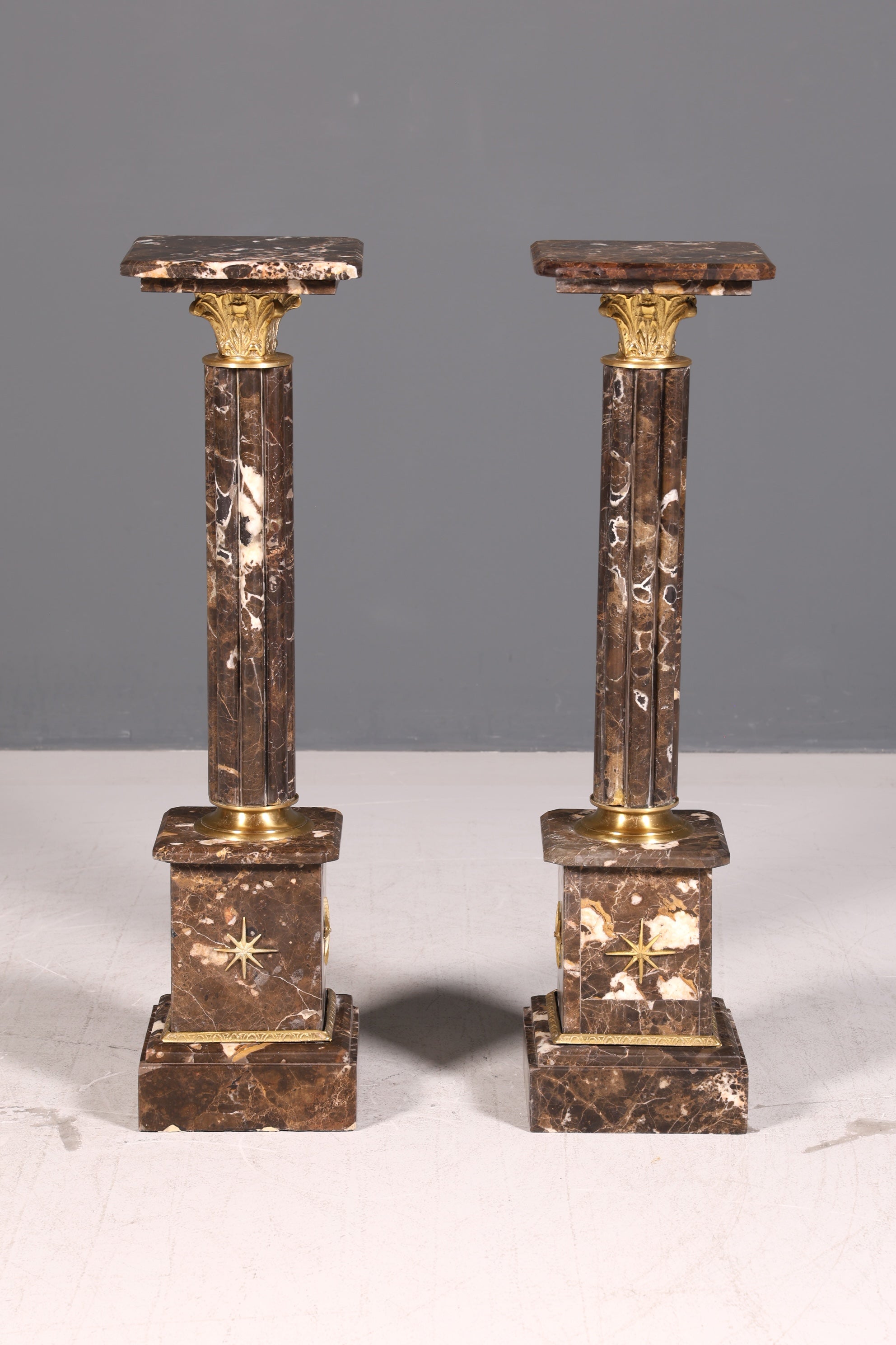 Prächtige Barock Stil Säule Louis XV Marmor Blumensäule Naturstein Sockel Ablage