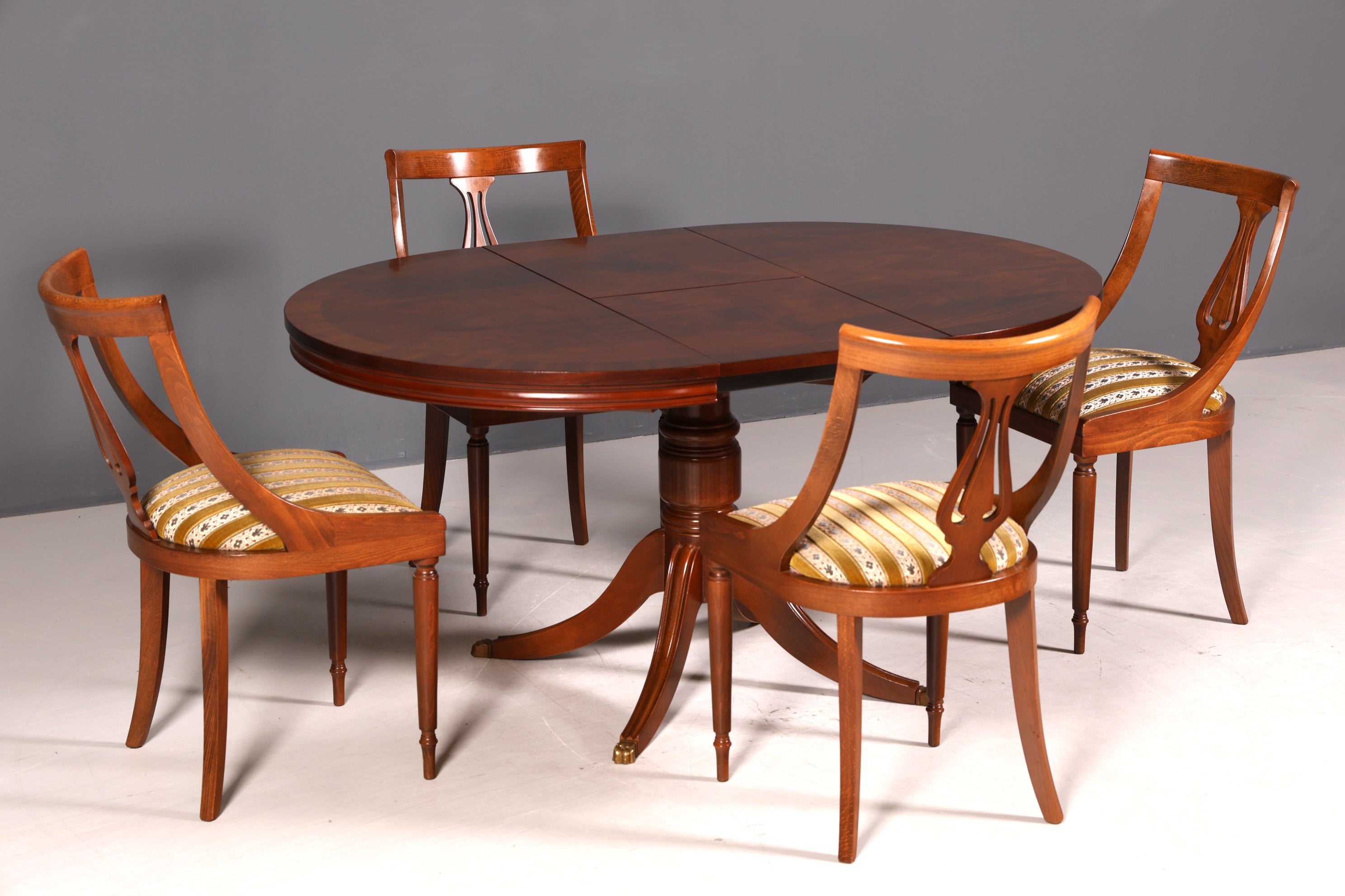 4x Edle Englische Stühle Englisch Dining Chairs Antik 60er Jahre Regency Küchenstühle Stuhlset
