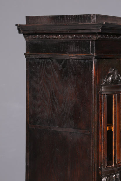 Magnificent Art Nouveau oak display cabinet, antique bookcase, dish cabinet, glass cabinet, antique cabinet, 2 of 2